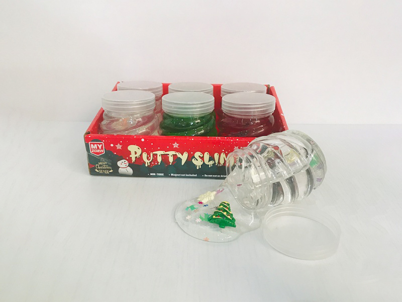 Crystal Mud Slime Christmas Snowflake Putty Big Pineapple Bottle