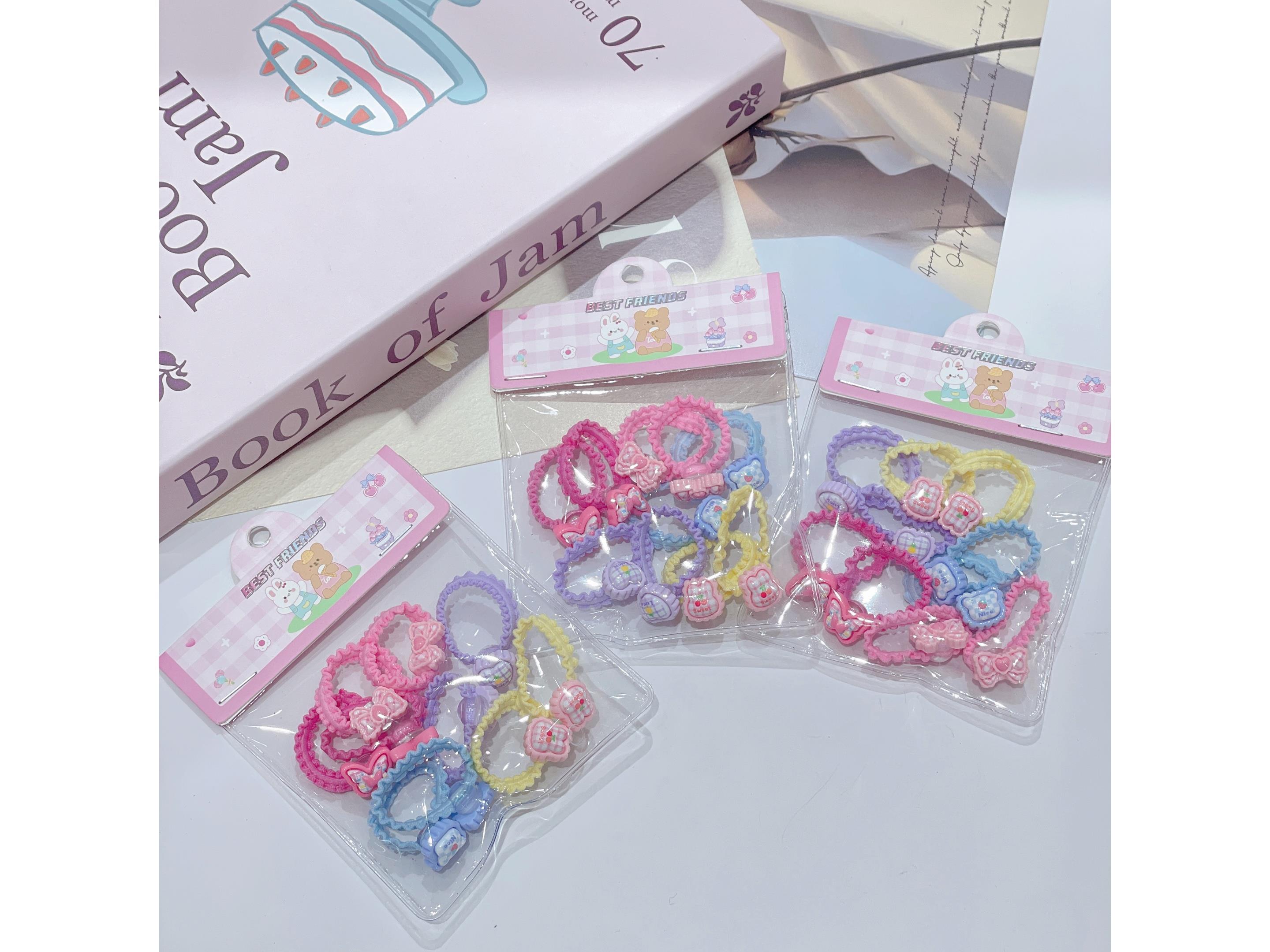 Girls' Rubber Band Accessory Set Of 24 Pieces