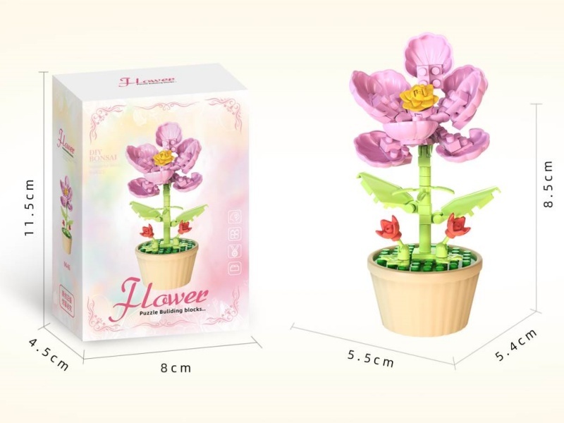 Building Blocks: 60 PCS Of Hibiscus Flowers