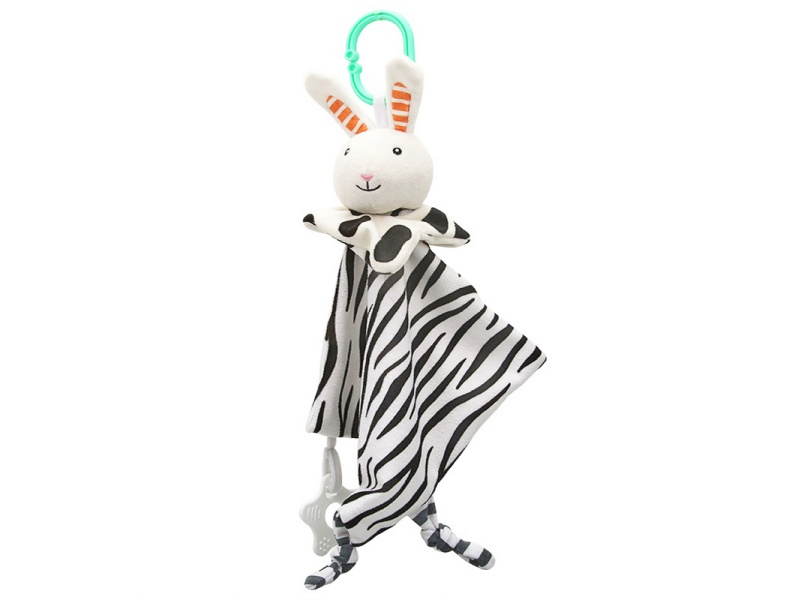 Striped Rabbit Baby Soothing Towel