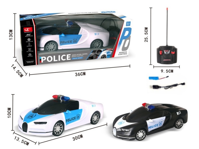 4-Channel RC Bugatti Police Car