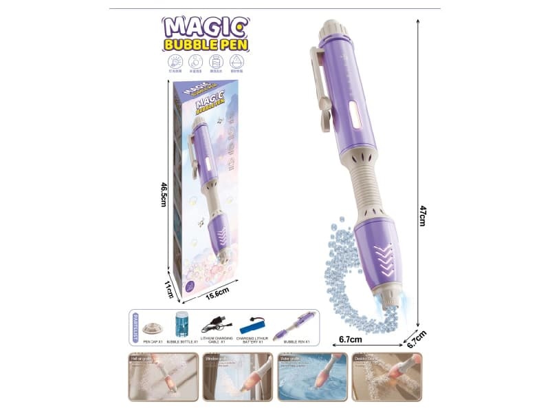 Magic Bubble Pen (1 Bottle Of 50ml Bubble Water)