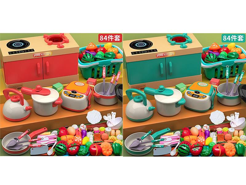 Simulated Cooking Bench Cutting Set 84pcs