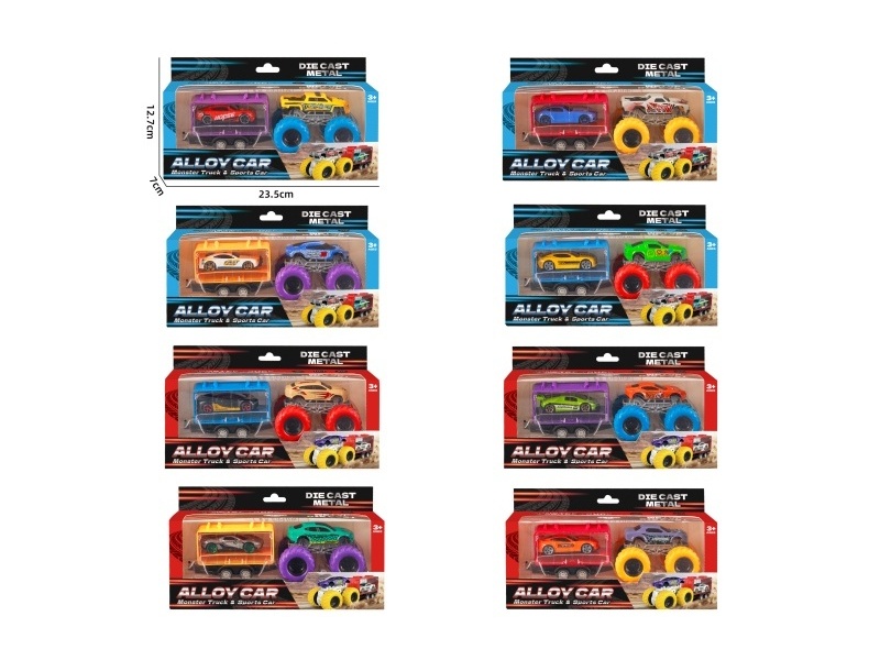 1:64 Alloy Sliding Container Trailer (8 Models Mixed)