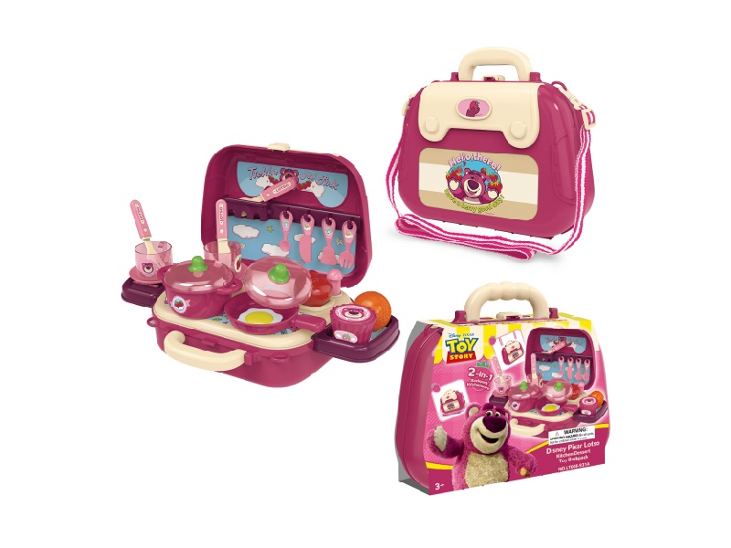 Disney Pixar Strawberry Bear Kitchenware Dessert Toy Backpack