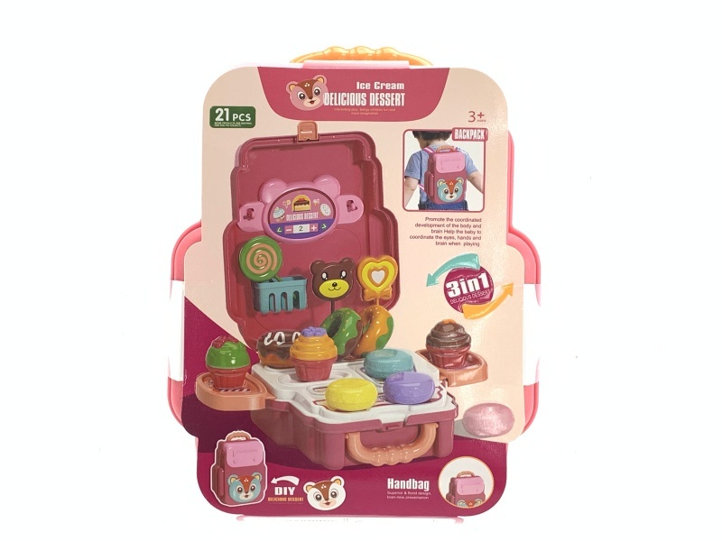 Household Play Toys Food Three-In-One Cartoon Ice Cream Bag