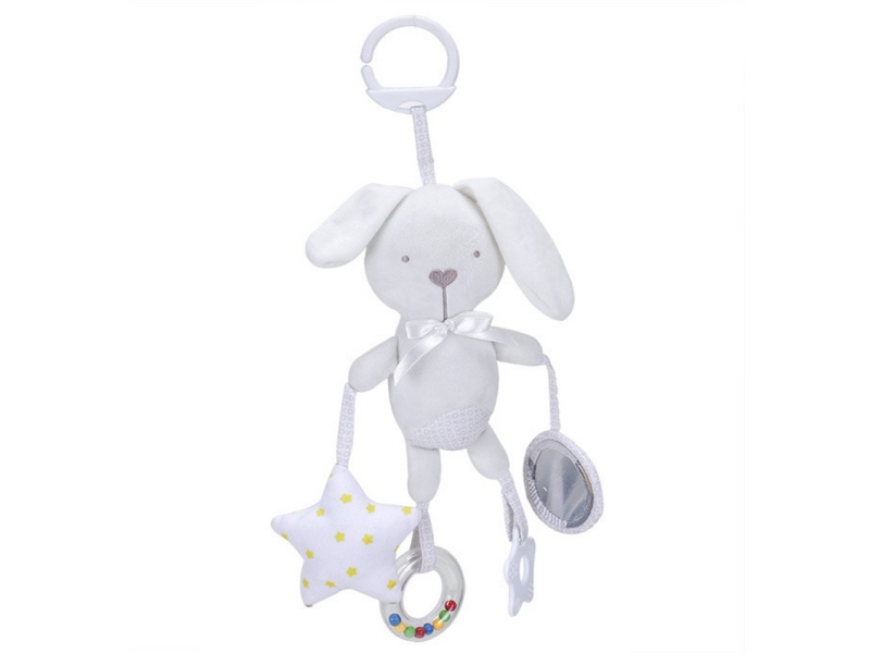 Vocal Rabbit Baby Soothing Plush Wind Chime Pendant