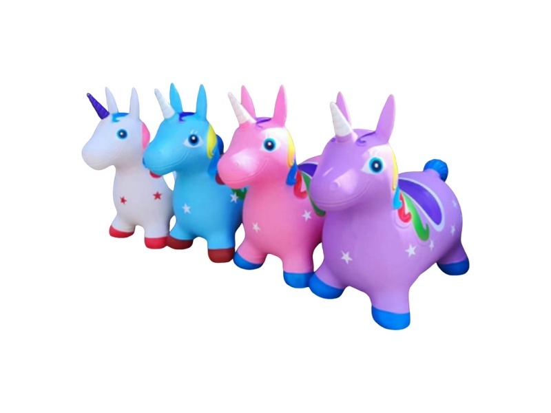 Inflatable Painted Star Unicorn With Flash Music