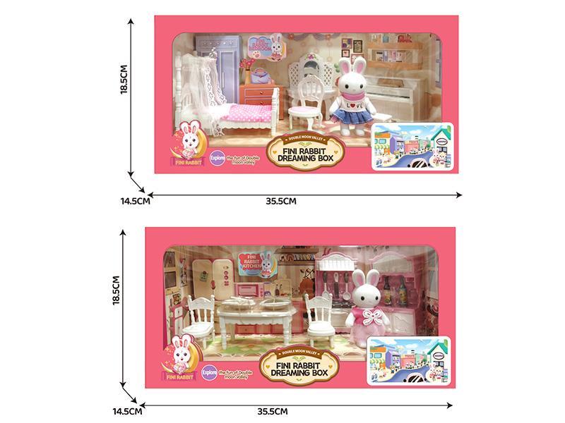 Feenie Rabbit Dream Box Bedroom/Dreamy Little Kitchen