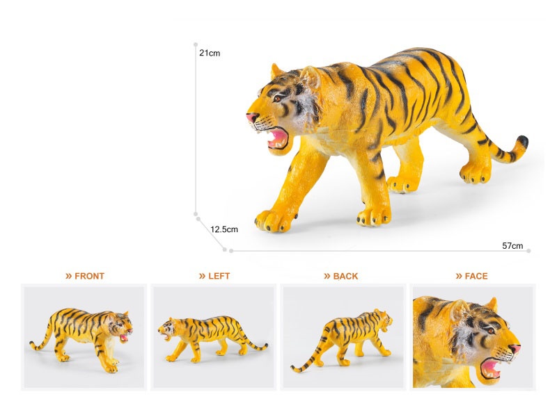22.5-Inch Painted Thick-Fleshed, Cotton-Rich And Soft Rubber Tiger