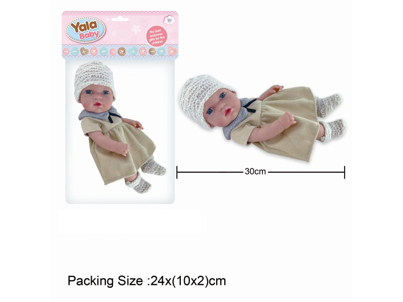 12-Inch Full Vinyl Baby Doll For Newborns