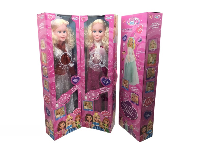 80cm Fashion And Walking Doll With Music(2xAG3 Batteries)