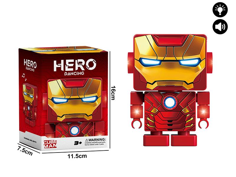 Dancing Iron Man With Lights And Music