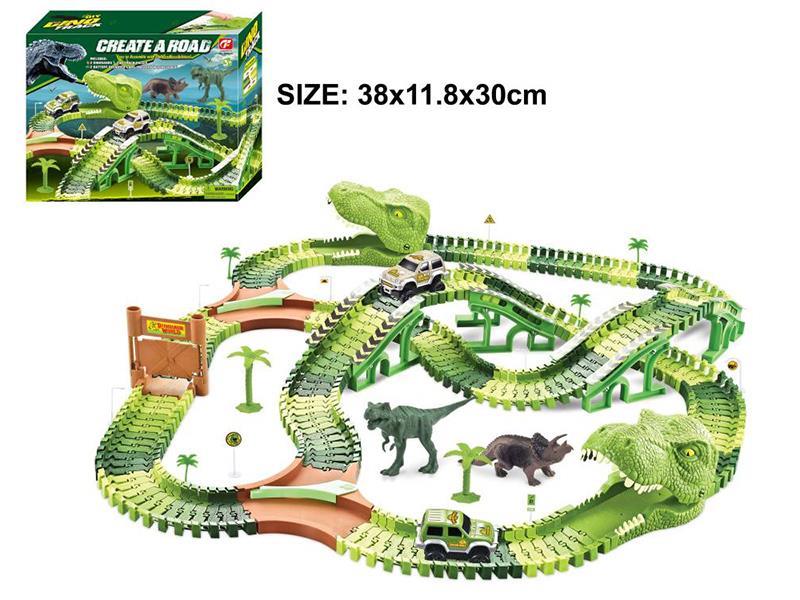 240pcs Dinosaur Rail Car