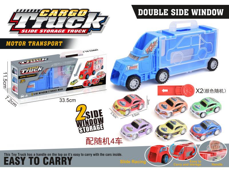 Blue Container Hand-Held Cart