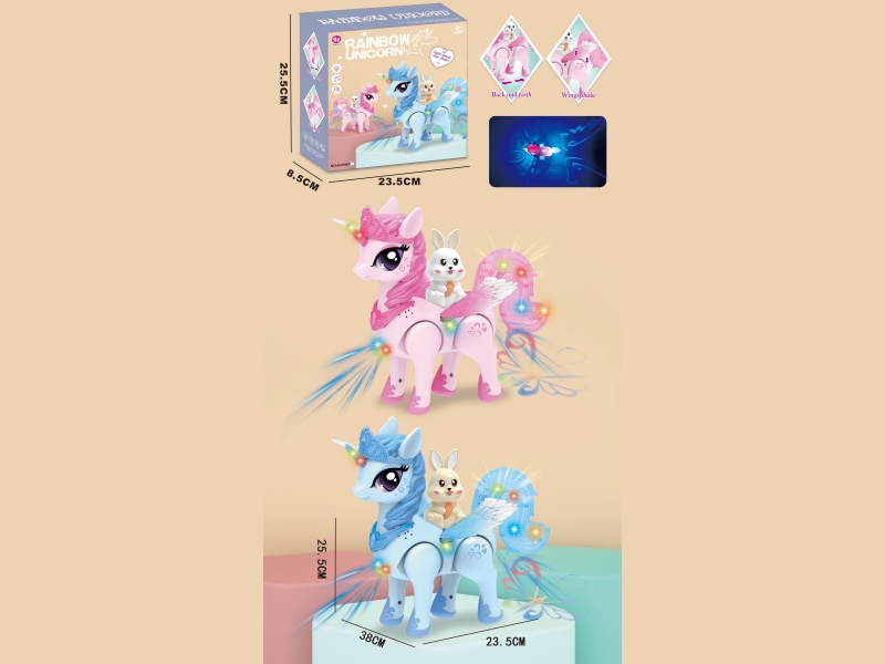 The Electric Unicorn Is Riding A Rabbit