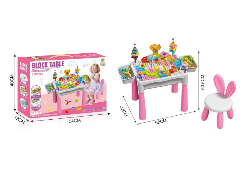 Medium-Sized Versatile Building Block Flower Study Desk