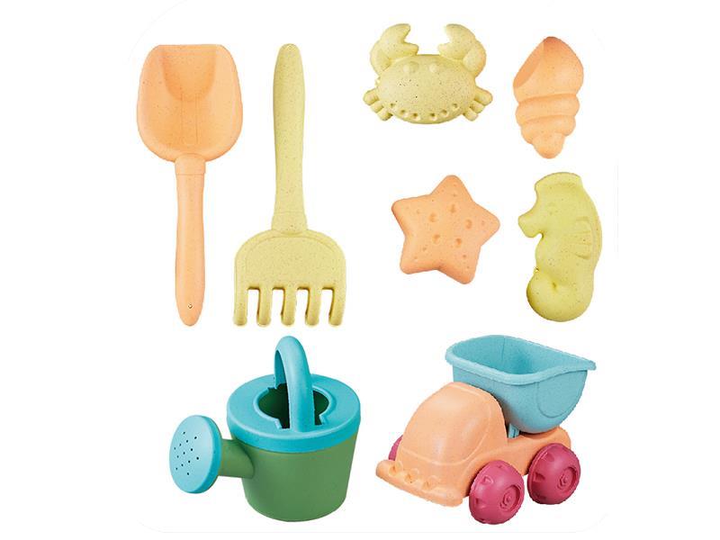 Wheat Materials Beach Toys 8PCS