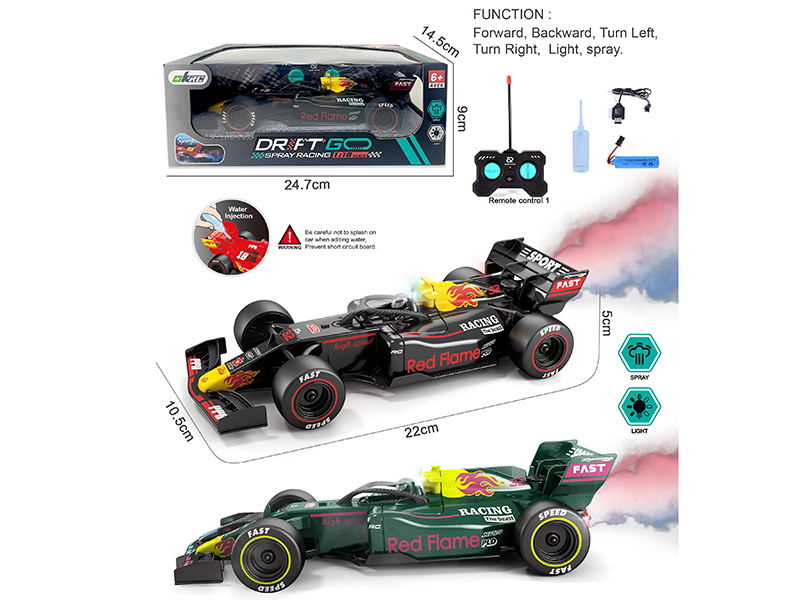 Remote Control Spray Equation Car