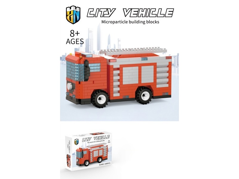 Fire Alarm Building Block Car 648 PCS