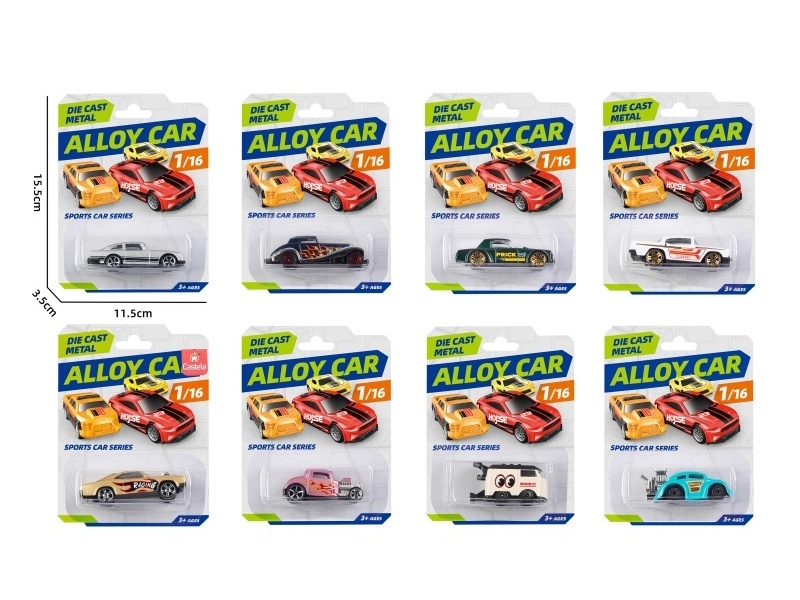 1:64 Sliding Alloy Bike (8 Models Mixed)