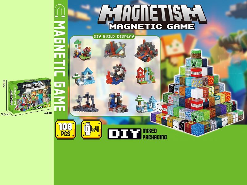 Minecraft Magnetic Cube Building Blocks 108pcs