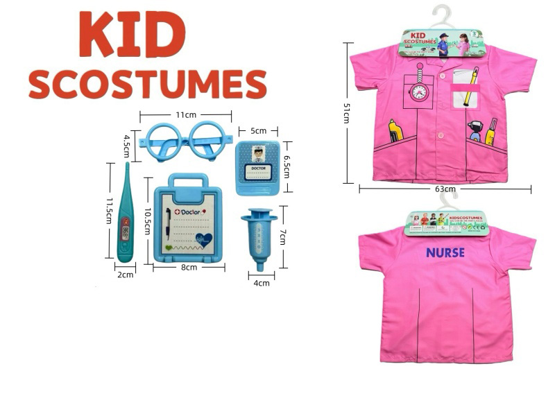 Diy Clothing Role-Playing Nurse Uniform + 5-Piece Set (Thickened) Powder