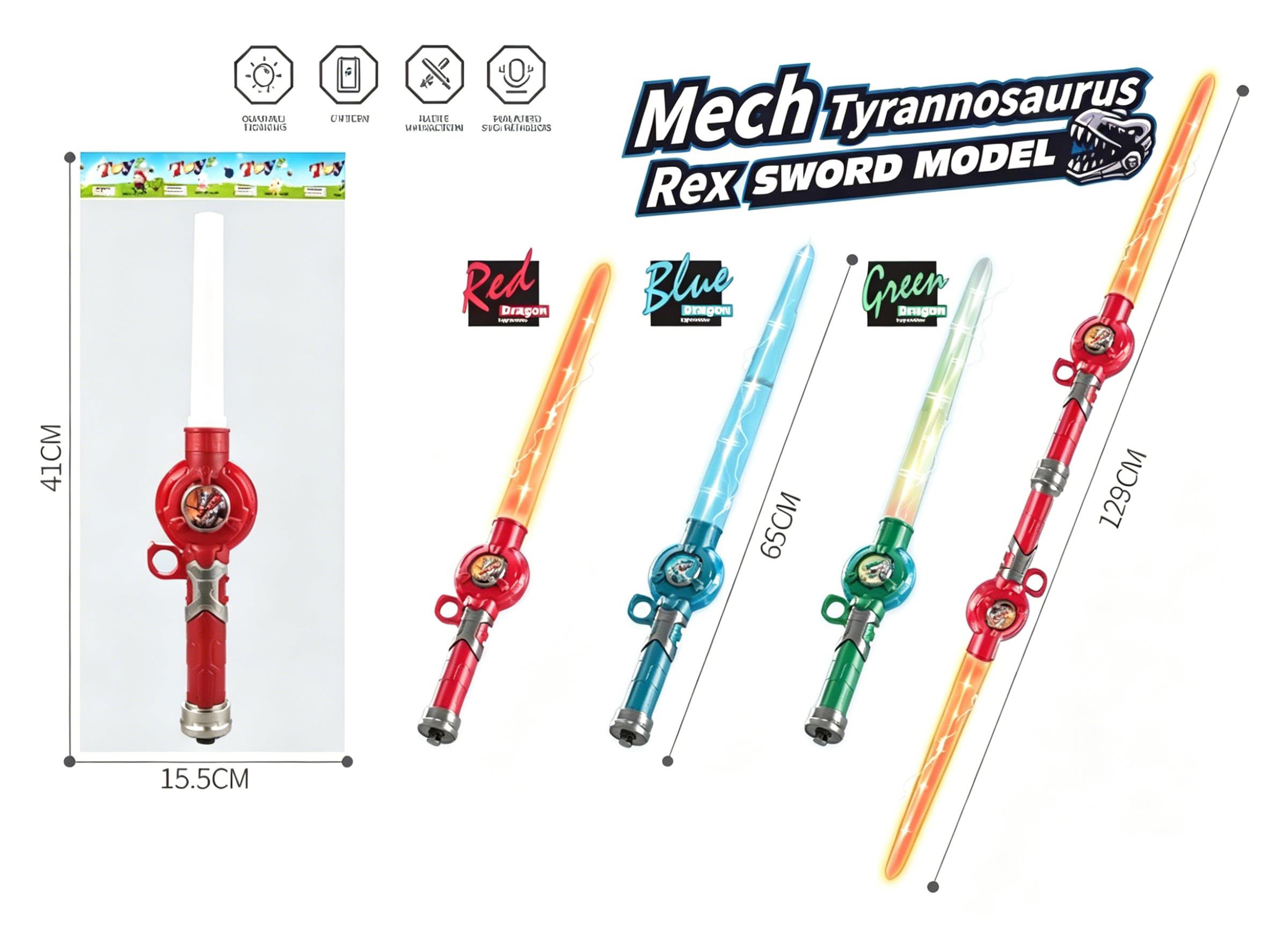 Mecha Tyrannosaurus, Laser, Laser Sword And Swing Stick Mixed In Three Colors