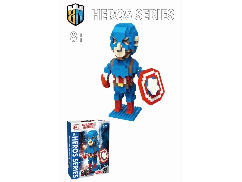 620 PCS Of Captain America Building Blocks From The Marvel Series
