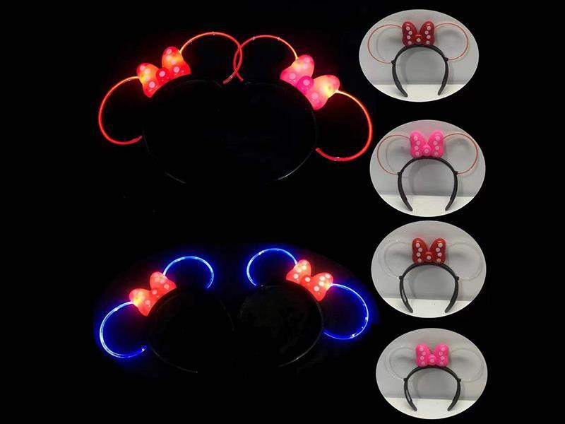 Mickey  Hair Hoop With Red Lights