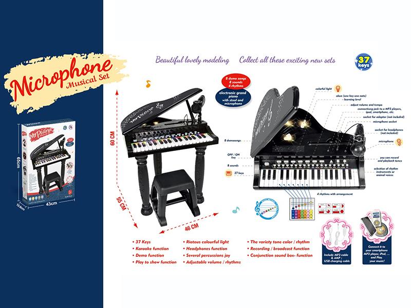 37-Key Multifunctional Piano(Black)
