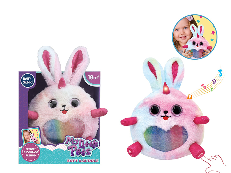 20Cm Plush Sound And Light Soothing Bunny With Recording Function