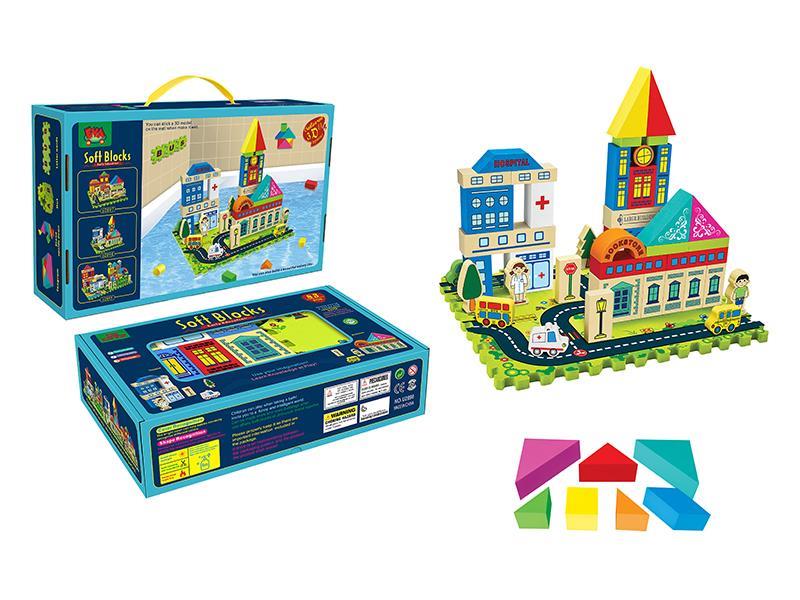 83PCS EVA Water City Color Printing Software Building Blocks