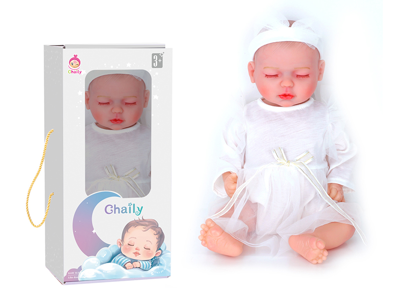 43cm Reborn Baby Doll With Diaper, Birth Card, Bottle, Magnetic Pacifier