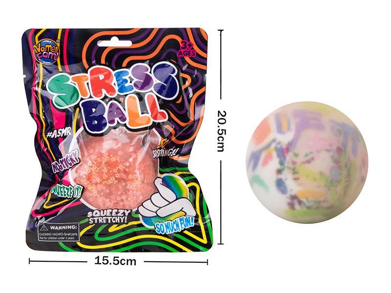 6cm Colored Glass Ball Stress Relief Toys