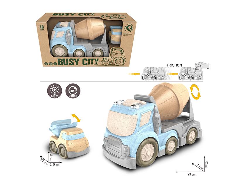 Friction Cartoon Cement Tank Engineering Truck