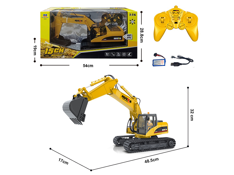 15 ch Radio Control  Alloy Excavator