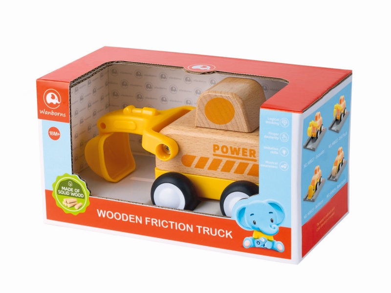 Wooden Mini Excavator With Music And Lights