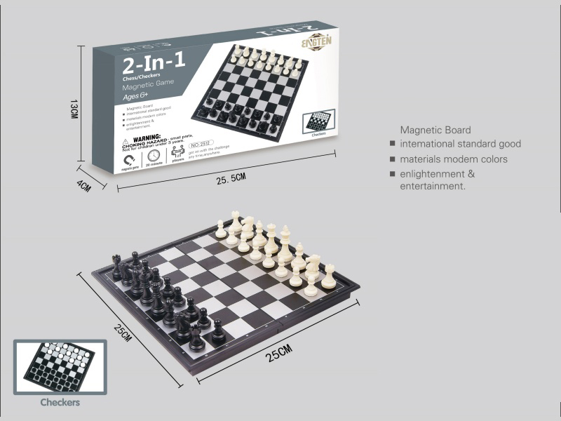 Magnetism 2 In 1 Chess/Checkers