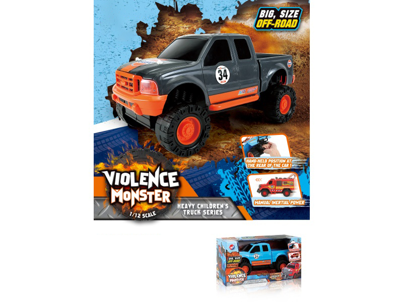 1:12 Fire Wheel Pickup Truck Inertia Vehicle
