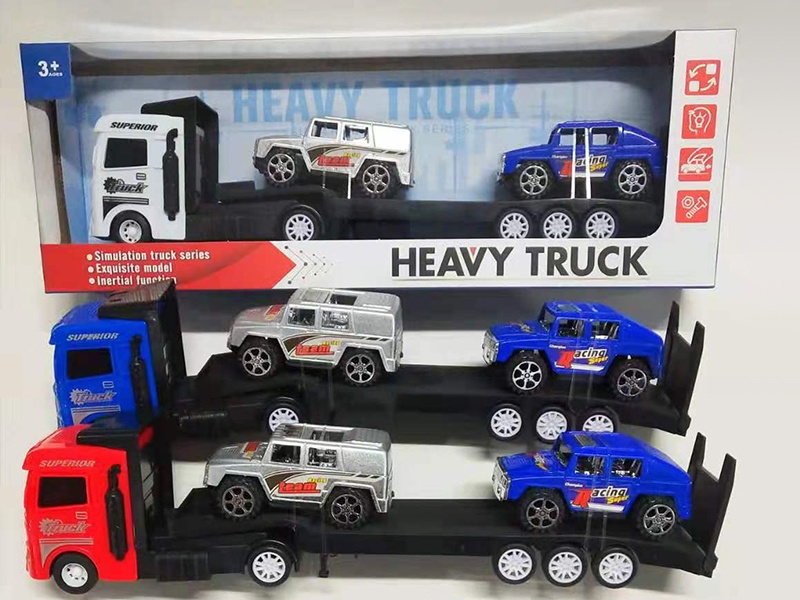 Friction Heavy Truck With Hummer Cars