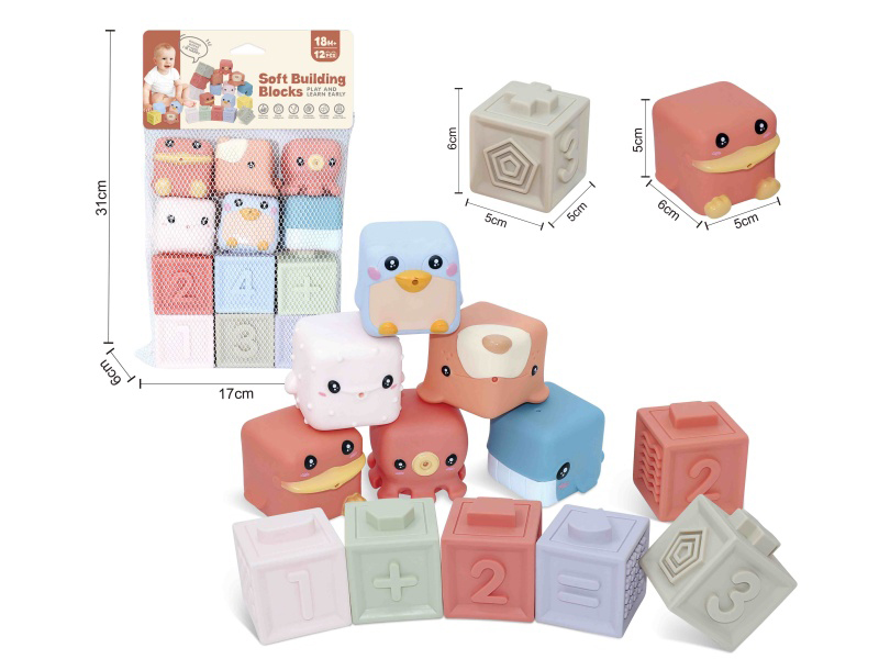 Animal & Constellations Numbers Soft Building Blocks 12PCS