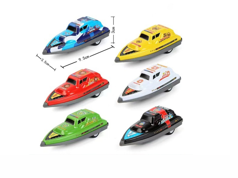 Pull Back Iron Boat 1pcs