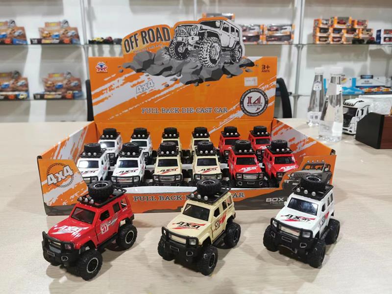 Pull Back Alloy Shock Absorption Jeep Off-Road Vehicle With Sound And Light