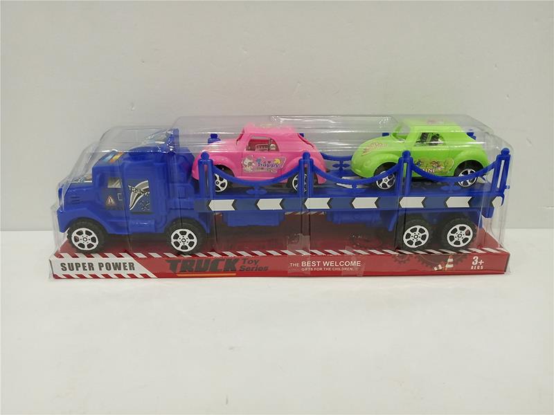Friction Trailer + Cartoon Small Cars