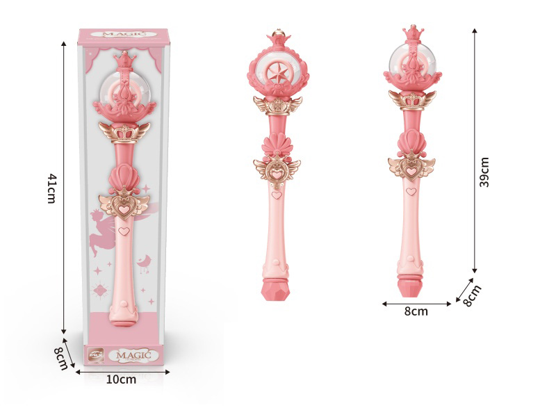 Girl's Electric Magic Wand With Sound And Light, Music(Solid Color)