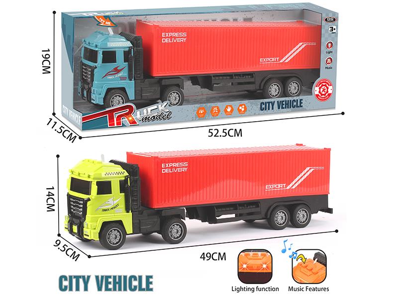 Outsize Friction Container Car With Lights