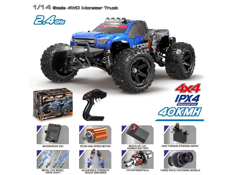 1:14 Full-Scale High-Speed Large Truck (Pickup) In Blue