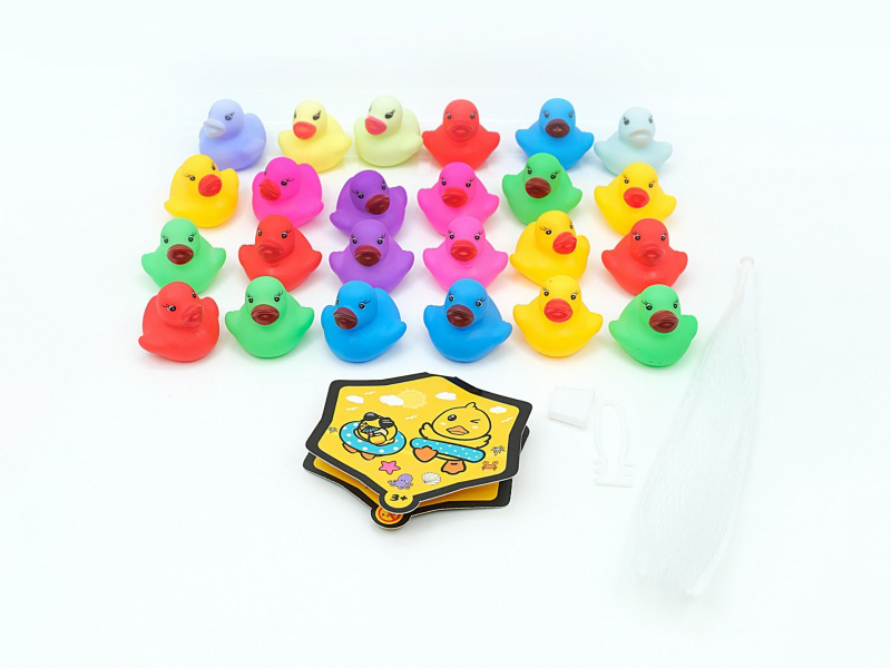 24 Vinyl Mini Ducks Mixed With Bb Whistle