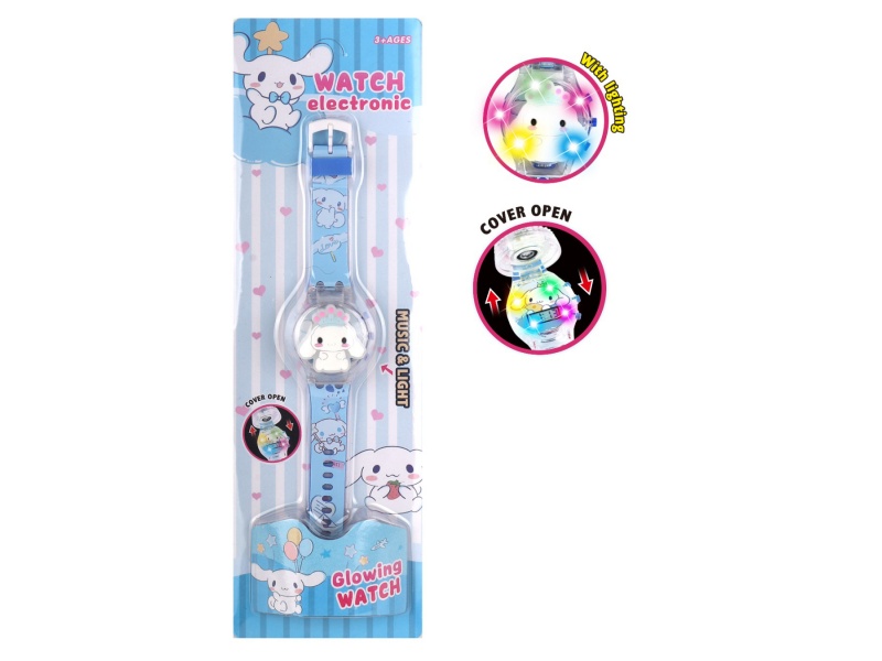 Laurel Dog Clamshell Light Music Watch